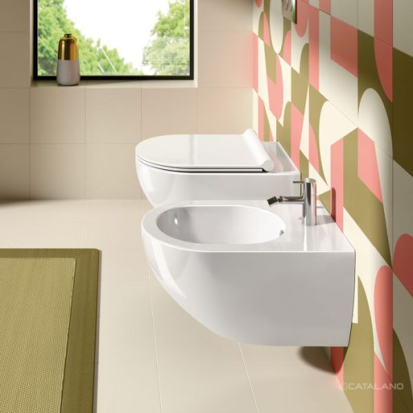 Catalano Sfera 50 NF New Flush Coppia Vaso e Bidet con Fissaggi Inclusi