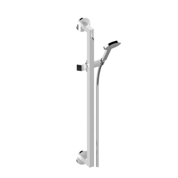 Set Per Doccia Cromo Con Saliscendi E Doccino